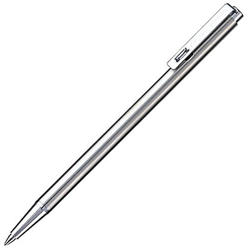 Zebra Mini 3 kulspetspennor T, svart bläck, silver 3 (T) T-3 silver
