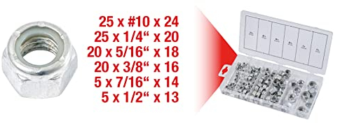 KS Tools 970.0480 Sortiment Muttern, selbstsichernd, UNC, 100-tlg.