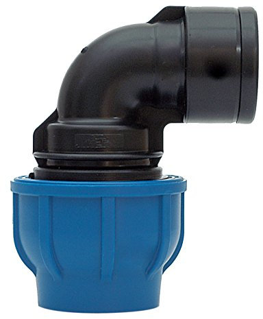Irritec Gomito Compressione PP PN16-32 x 1 Femmina - Raccordo Tubi polietilene Curva