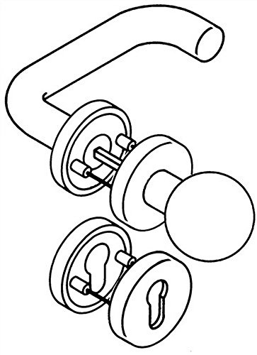 Rosetten-Drückergrt.111R/123.23R/305...R/306.23 PZ TS38,1-48mm reinweiß