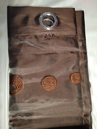 DOBLE CORTINA MARRON CONFECCIONADA CON OLLADOS (OJALES) LISTA PARA COLGAR