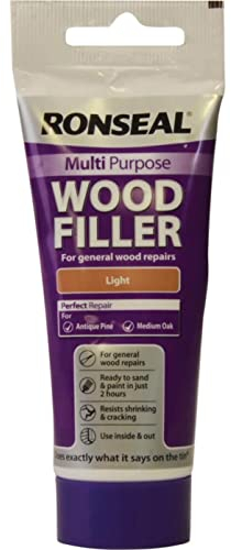 Ronseal RSLMPWFL100G 100g Multi-Purpose Wood Filler Tube - Light