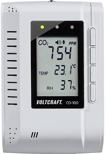 Voltcraft CO-100 Kohlendioxid-Messgerät 0-3000 ppm mit Datenloggerfunktion, Wandmontage