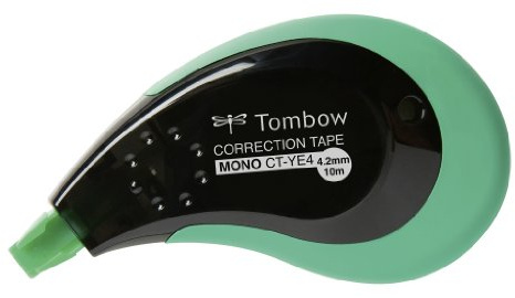 Tombow CT-YE4 Korrekturroller, ergonomisch geformt, 4.2 mm x 10 m, geblistert