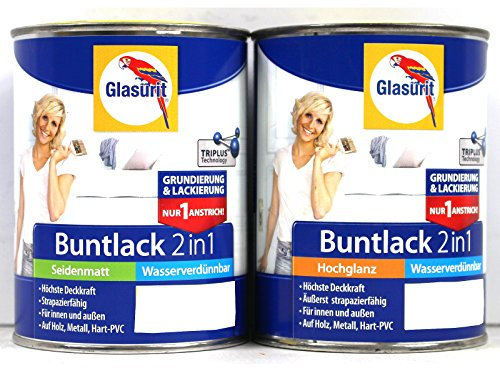 Glasurit Buntlack 2in1 Hochglanz Wasserv. - 250ml (RAL 8017 Schokoladenbraun)