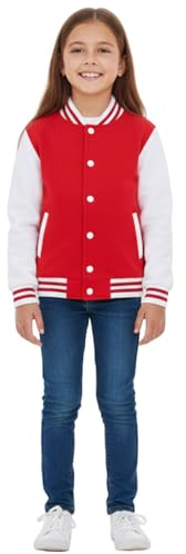 A2Z 4 Kids Kinder Mädchen Jungen Baseball Jacke Varsity Stil Mode Einfach Schule JACKEN TOP Alter 2 3 4 5 6 7 8 9 10 11 12 13 Jahren