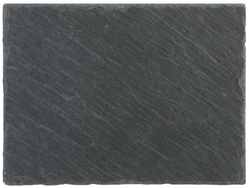Secret de Gourmet - Lot de 6 Assiettes Plates Ardoise 32cm Gris