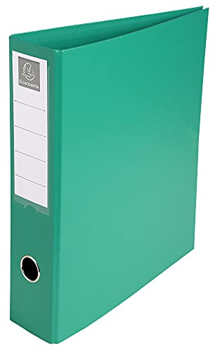 Exacompta - ref. 51740E - 1 PVC-vadderad ringpärm - 4 x 50 mm D-ringar på 3:e pärmen - 70 mm rygg - Yttermått: 32 x 29 cm - Arkivformat Maxi A4 - 4 slumpmässiga färger