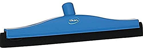 Vikan 77543 Floor Squeegee with Replacement Cassette, Blue