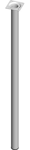 Element System 1 Set, á 4 Stück Stahlrohrfüße rund, Tischbeine, Möbelfüße inklusive Anschraubplatte, Länge 70 cm, Durchmesser 30 mm, 4 Farben, 11 Abmessungen, weiß, 11100-00072