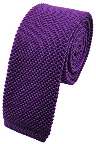 TigerTie - schmale Strickkrawatte - Modischer Look durch gerade abgeschnittene Unterseite