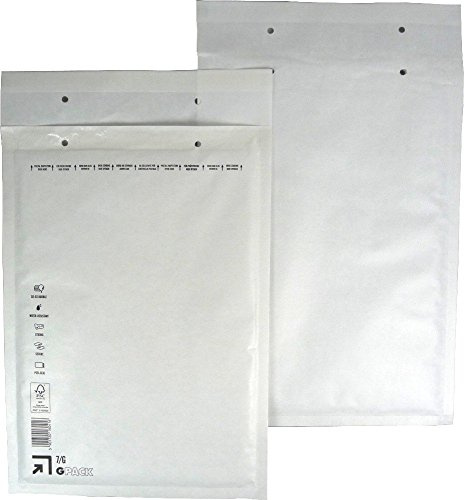 Global Pack Luftpolsterumschlag, gepolsterte Umschlagtasche 7/G, 250 x 350 mm