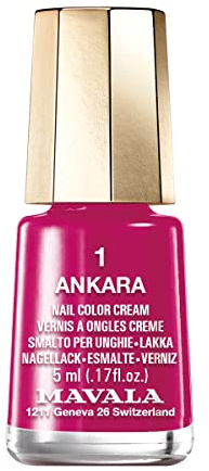 Mavala - Vernis à Ongles Mini Color Rouge - Application Précise et Aisée - Longue Tenue - Séchage Rapide - Brillance Durable - Formule Végane - Crème - 01 Ankara