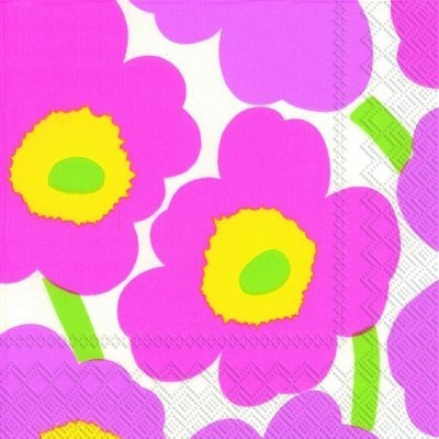 Marimekko - Cocktail-Servietten Unikko Light pink 25 x 25 cm