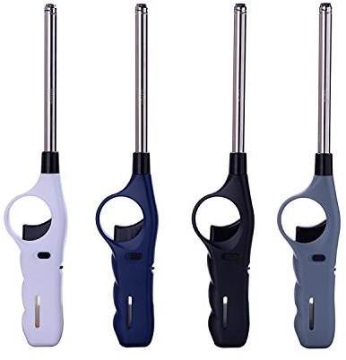 4stk. Stabfeuerzeug Sturmfeuerzeug Feuerzeug Stab-Sturmfeuerzeug Turbo Power 26,5 cm lang orange Sturmflamme, Nachfüllbar