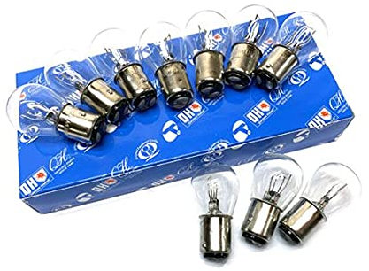 QH Quinton Hazell 380 Brake Tail Light Bulbs 12V Clear 21/5W Pack of 10 High Quality ISO Approved Automotive Spare Parts