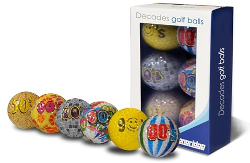 Longridge Jahrzehnte Golf Bälle (6 Stück)