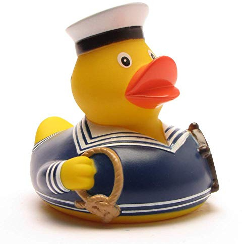 DUCKSHOP I Badeente Matrose blau I Quietscheente I Quietscheentchen I Geschenk für Seefahrer I Präsent Sammler