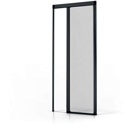 Fliegengitter für Tür Luxe, Mückenschutz, Grau RAL7016 – L1400 x H2300 mm