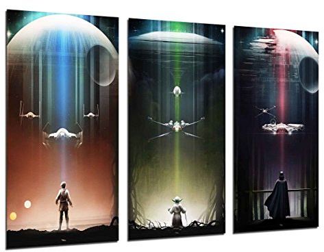 Wandbild - Star Wars, Darth Vader, 97 x 62 cm, Holzdruck - XXL Format - Kunstdruck, ref.26249