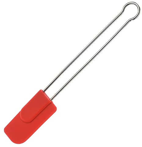 Westmark Rascador de Cocina y Pastelería con Cabeza de Silicona, Longitud 22,7 cm, Estrecho, Acero Inoxidable, Rojo/Plateado, 15472270