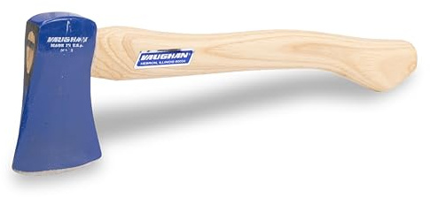 VAUGHAN Sportsman Camp Axe, Made in The USA, Fits in Tackle Box, 10 Inch Hickory Handle, VN33301