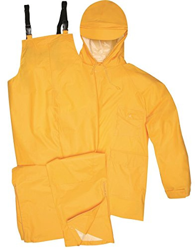 Gempler's Sugar River Rain Jacket and Bibs, PVC-on-Nylon, Yellow, Size 2XL