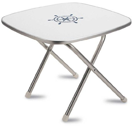 FORMA MARINE Bootstisch klappbar 61 cm x 61 cm x 49 cm Höhe Marine Aluminium Yachtdeckmöbel M350