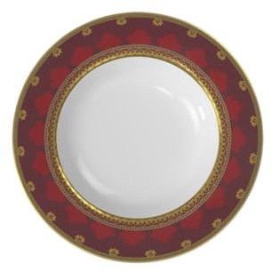 Villeroy & Boch Samarkand Rubin Piatto Fondo, 24 cm, Porcellana Bone China, Multicolore