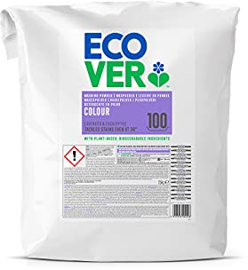 Ecover Color Waschpulver Konzentrat Lavendel, Colorwaschmittel mit pflanzenbasierten Inhaltsstoffen, Waschmittel Pulver für reine Buntwäsche, (7.5 kg / 100 Waschladungen)