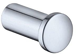 Keuco Plan Handtuchhaken, 3,8 cm, Metall verchromt | Made in Germany, für Handtücher und Bademäntel, inkl. Schrauben und Dübel, Wandhaken zum Bohren