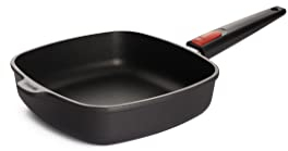 Woll Nowo Titanium Viereckpfanne - Induktiv -, 24x24 cm, 6.5 cm hoch, mit abnehmbarem Stiel - Geeignet für alle Herdarten, Antihaft-Versiegelung