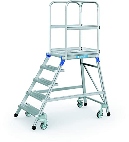 ZARGES Podesttreppe, einseitig 5 Stufen Z600