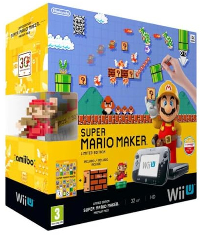 Nintendo Wii U: Console + Super Mario Maker + Amiibo Mario - Premium Pack [Bundle]