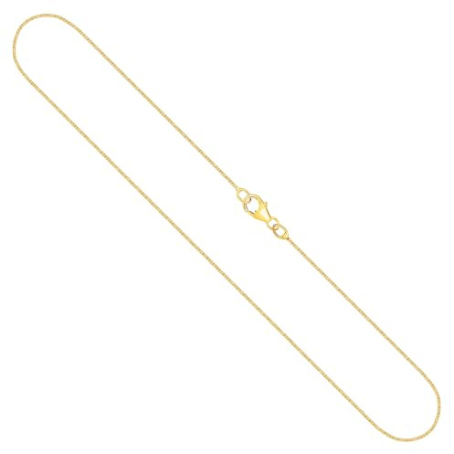 EDELIND Goldkette, Venezianerkette Gelbgold 750/18 K, Länge 38 cm, Breite 0.9 mm, Gewicht ca. 3 g., NEU