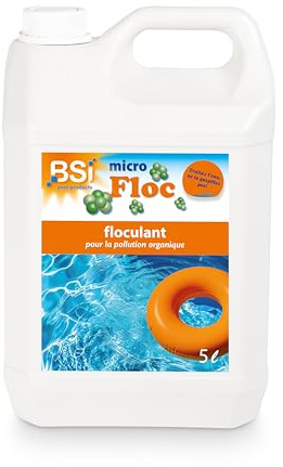 BSI - Micro Floc - Floculant - Liquide - Pour Amalgamer La Pollution Organique - Spécial Piscine - 5L