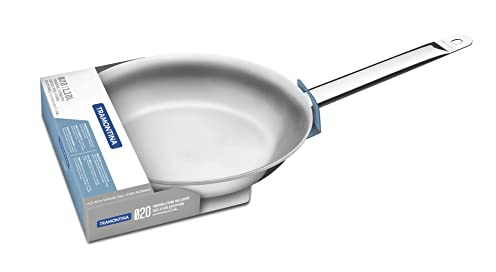 Tramontina - Sartén Professional, de Acero Inoxidable y Terminación Brillante, con Fondo Triple y Mango, 20 cm y 1,1 L