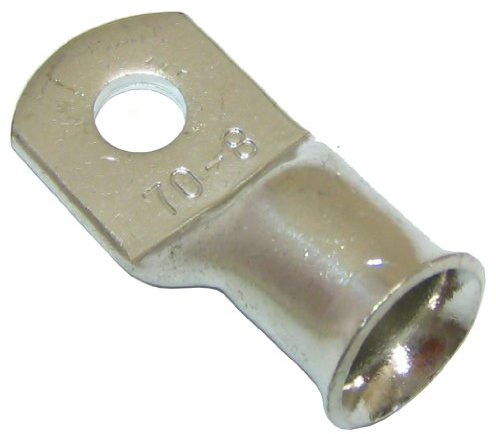 All Trade Direct 2 Copper Tube 70Mm X 8Mm Lug Battery Starter Cable Welding Crimp Terminal Ring
