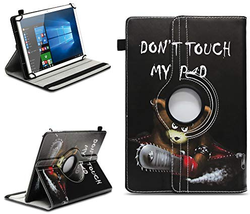 NAUC Robuste Universal Hülle 10 10.1 10.2 10.3 10.4 10.5 10.6 10.8 11 Zoll Tablet Schutzhülle Kunstleder Tasche Standfunktion extra 360° Drehbar