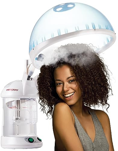 Red Pro Hair Therapy 2-in-1 Hair Steamer & Facial Steamer for Hydration Deep Cleaning, Designed for Personal Care at Home or Spa & Salon, Moisturize Hair 6x More Effectively