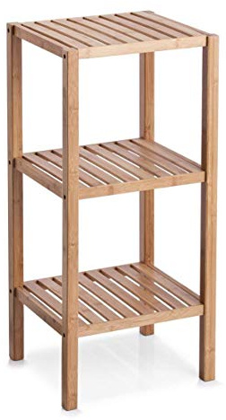 Zeller 2056813 Bamboo Debout Rayonnages avec 3 Tablettes Multicolore 37 x 33 x 80 cm
