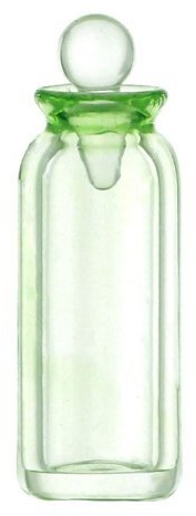 MyTinyWorld Dolls House Miniature Small Green Glass Apothecary Bottle