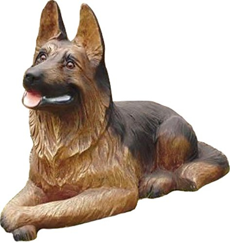 XL SCHÄFERHUND LIEGEND LEBENSGROSS~Figur~HUNDEFIGUR DEKO IN LEBENSGRÖSSE~Hund Deluxe Gartendeko 95cm~Gartendekoration
