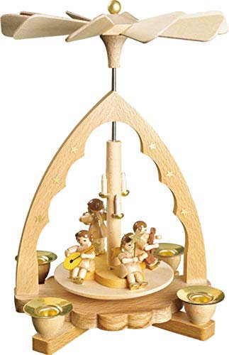Julpyramid musikerängel, 19 cm hög, original Erzgebirge av Richard Glässer Seiffen