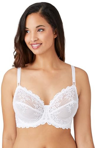 Wacoal Women's Embrace Lace Wire Full Coverage Bra, White, 36D