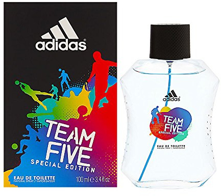 adidas Team Five Eau De Toilette 100 ml, 1er Pack (1 x 100 ml)