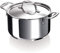 Bekaline 12061204 Chef Faitout + Couvercle en acier inoxydable 20 cm, Argenté