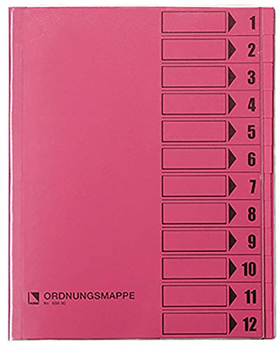Bene 83800RS Ordnungsmappe mit Schutzumschlag, rosa