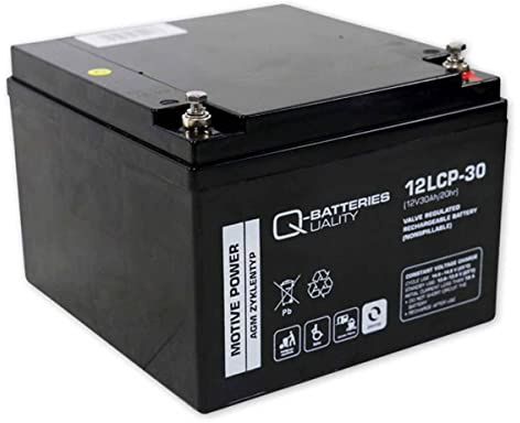 Q-Batteries 12LCP-30/12 V – 30 Ah blybatteri cykeltyp AGM – djupcykel VRLA