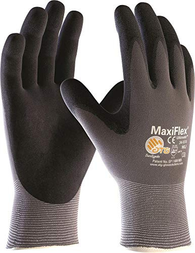 12er Pack MaxiFlex Ultimate ¾ beschichtet, Arbeitshandschuh, Montagehandschuh, Größe:9 (L)